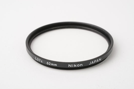 EXC+++ NIKON 62mm L37c UV FILTER IN JEWEL CASE, VERY CLEAN