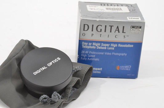 Digital Optics 2x AF Conversion Lens, Boxed, Pouch, Caps, 52mm