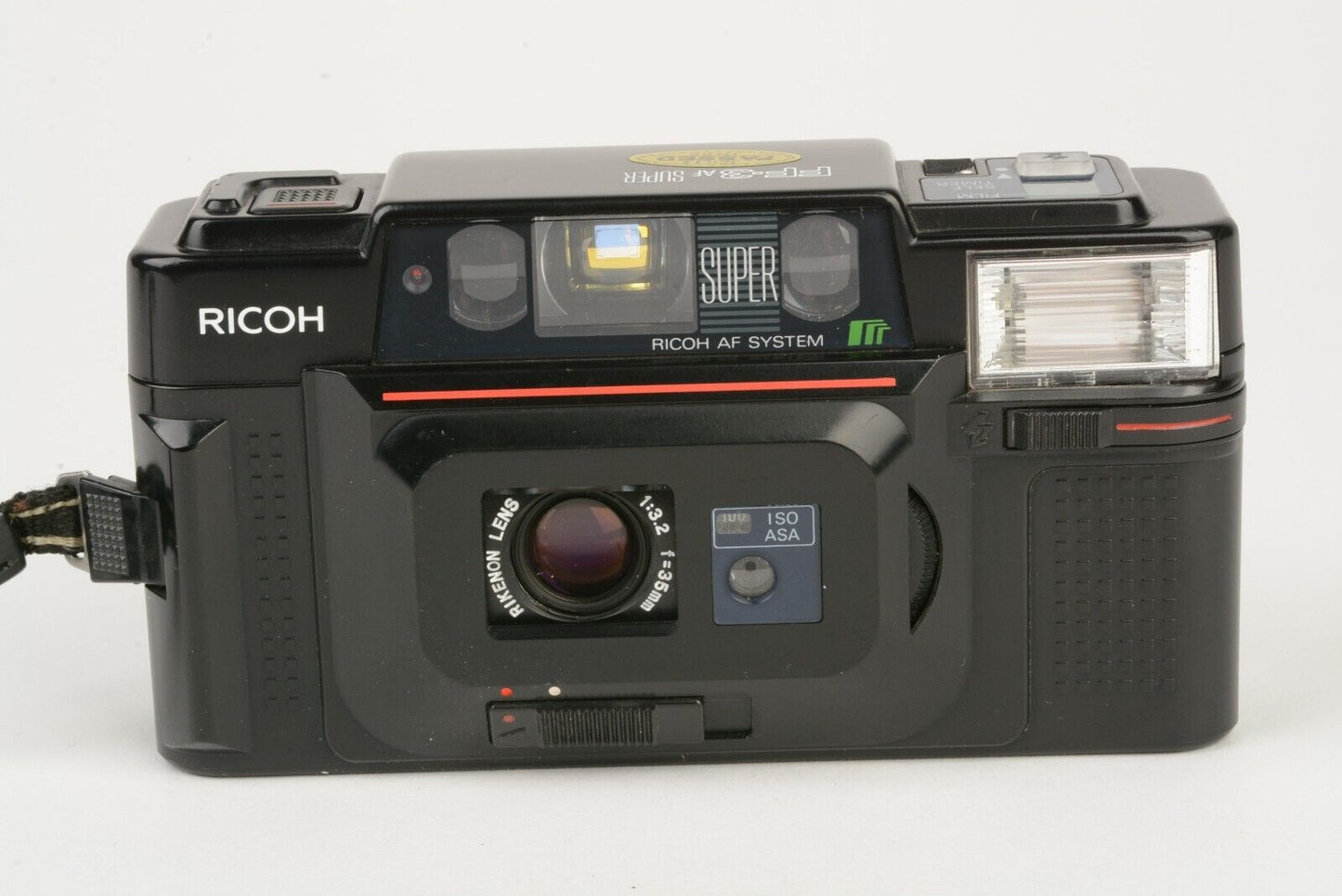 EXC++ RICOH FF-3D AF SUPER 35mm POINT & SHOOT w/PRIME 35mm F3.2 LENS +CASE+STRAP