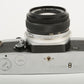 EXC++ OLYMPUS OM-1N MD 35mm SLR BODY w/50mm F1.8, T20 FLASH+STRAP+CAP, NEW SEALS