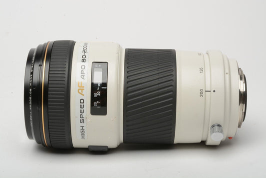 EXC++ MINOLTA AF 80-200mm f2.8 APO TELE LENS, CASE, BOX, COLLAR, CLEAN & SHARP