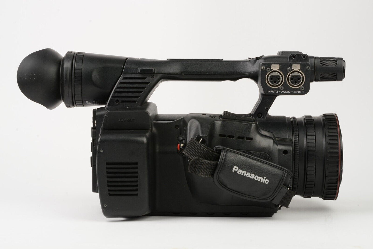 EXC++ PANASONIC AG-AC130A PRO VIDEO CAMERA, 4BATTS, CHARGER, HOOD, TESTED, GREAT