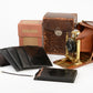 Gorgeous Orionworks 2C 9x12cm Tropen Teak Camera w/ Brass&Brown Elbows + Holders