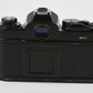 EXC++ NIKON FE2 35mm BLACK SLR CAMERA w/50mm F1.8 PANCAKE LENS, NEW SEALS, NICE!