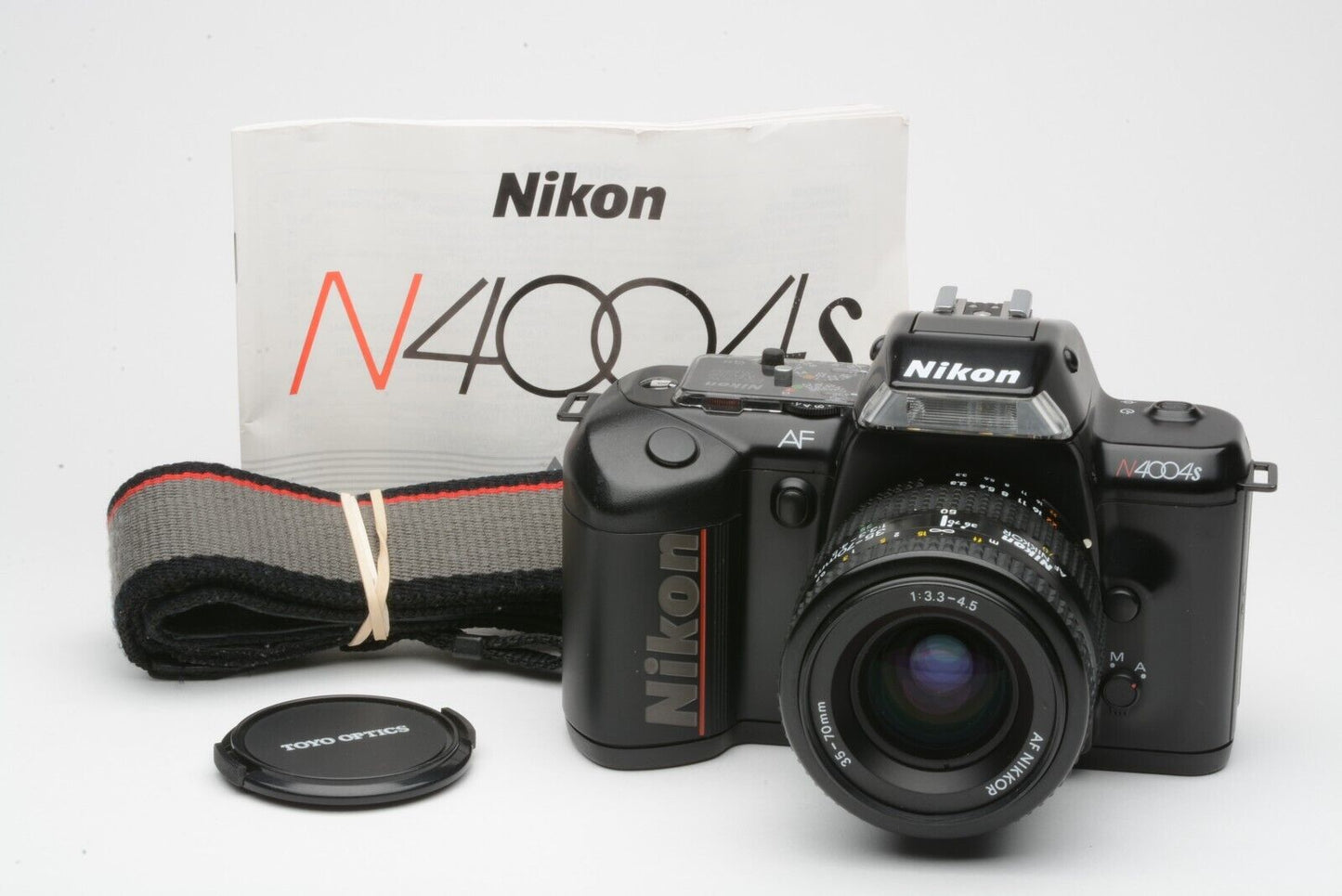 EXC++ NIKON N4004s 35mm BODY w/35-70mm ZOOM, STRAP+UV+MANUAL TESTED, WORKS GREAT