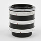 EXC+++ CANON EXTENSION TUBE M SET (1X M5, 1X M10 + 2X M20 RINGS), VERY CLEAN