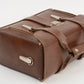 EXC++ VINTAGE FAUX LEATHER CAMERA CASE WITH MOLDED INSERT ~14.5 x 10 x 6", NICE!