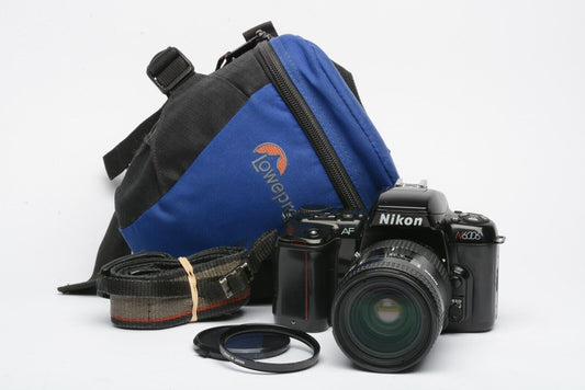 Nikon N6006 35mm SLR W/28-85mm F3.5-4.5 Zoom, Strap, Lowe Case, Cap Tested