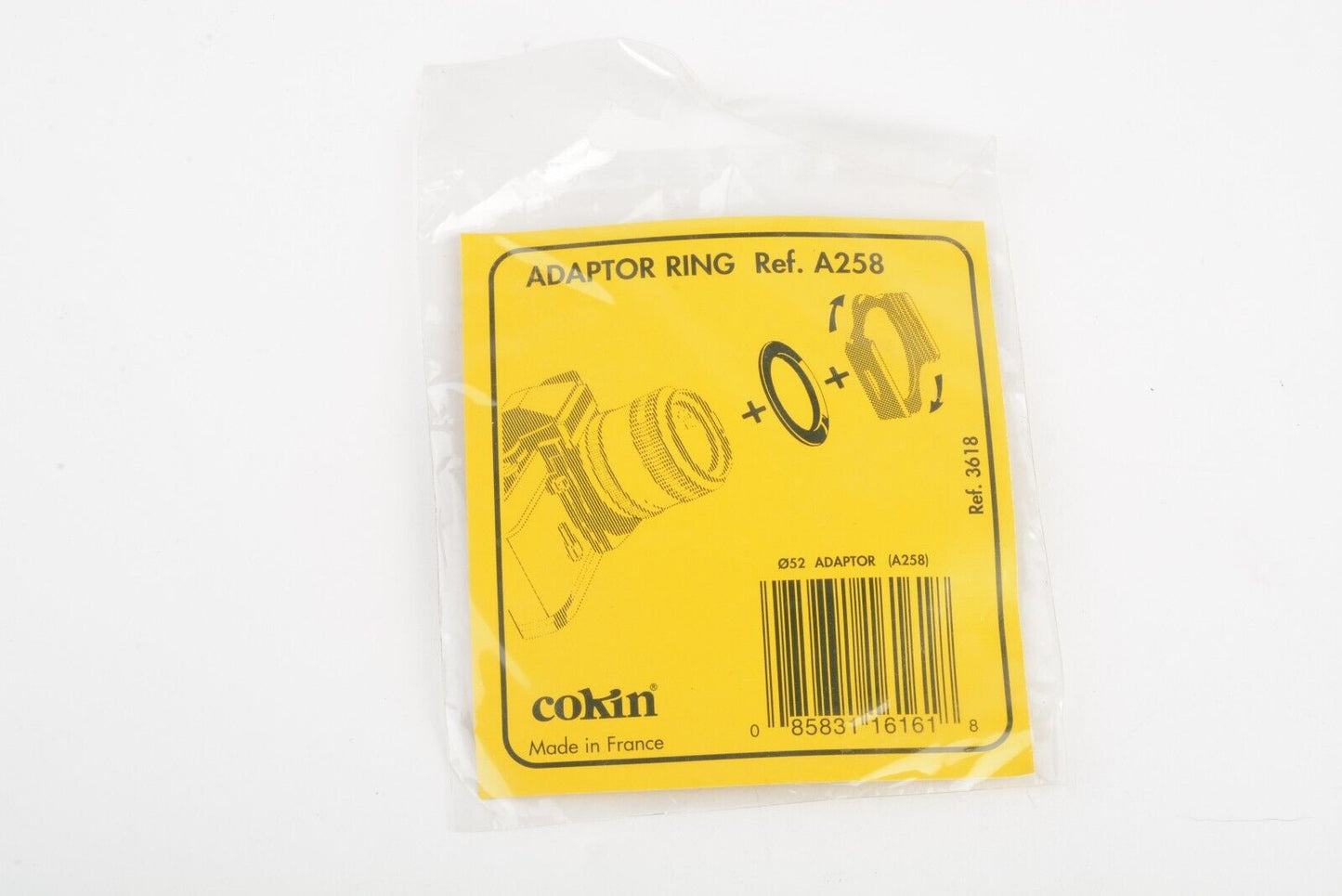 NEW GENUINE COKIN A SERIES 52mm ADAPTER RING, MADE IN FRANCE