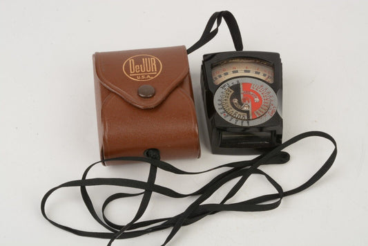 Dejur 5-B Incident Light Meter in Case + strap, tested, accurate