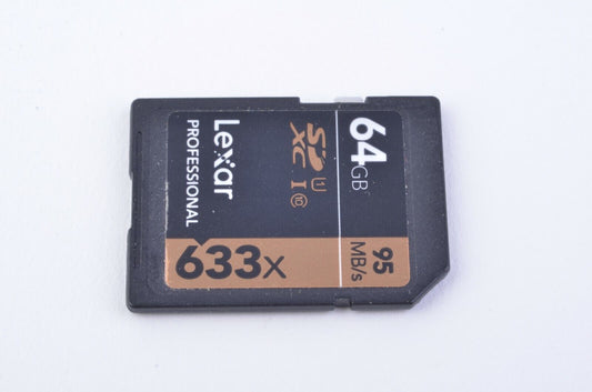 Lexar Professional 64GB SD Card 633x 95MB/s in jewel case