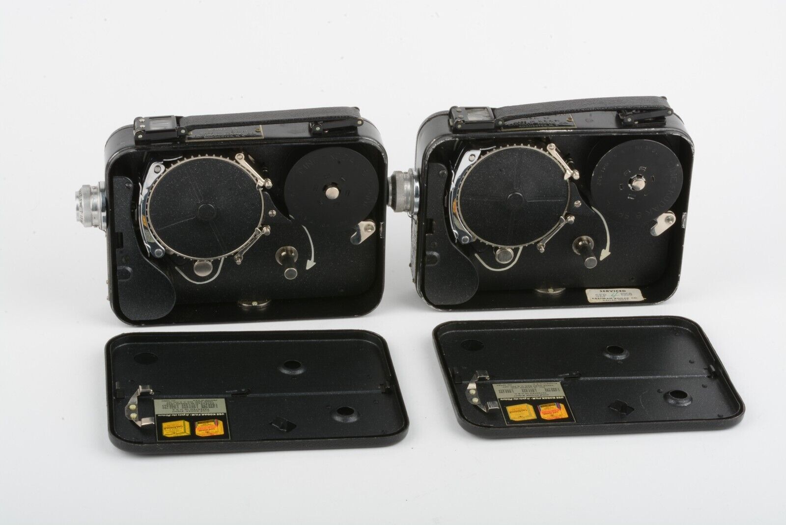 Set of Vintage Kodak Eight 8mm Model 25 Movie Cameras in Cases