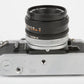 EXC++ CLA'D CANON AE-1 35mm SLR w/50mm F1.8 LENS, NEW SEALS, UV+STRAP, VERY NICE