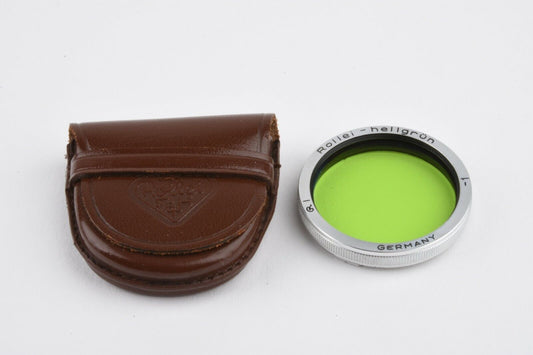 Rollei Rolleiflex Hellgrun Light Green Bay 1 Filter, Nice & Clean w/ Case