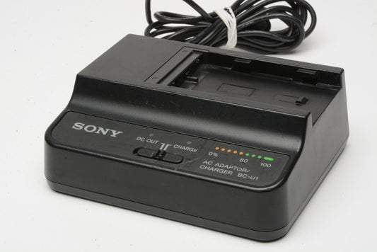 EXC++ SONY BC-U1 BATTERY CHARGER / AC ADAPTER w/POWER CORD, TESTED