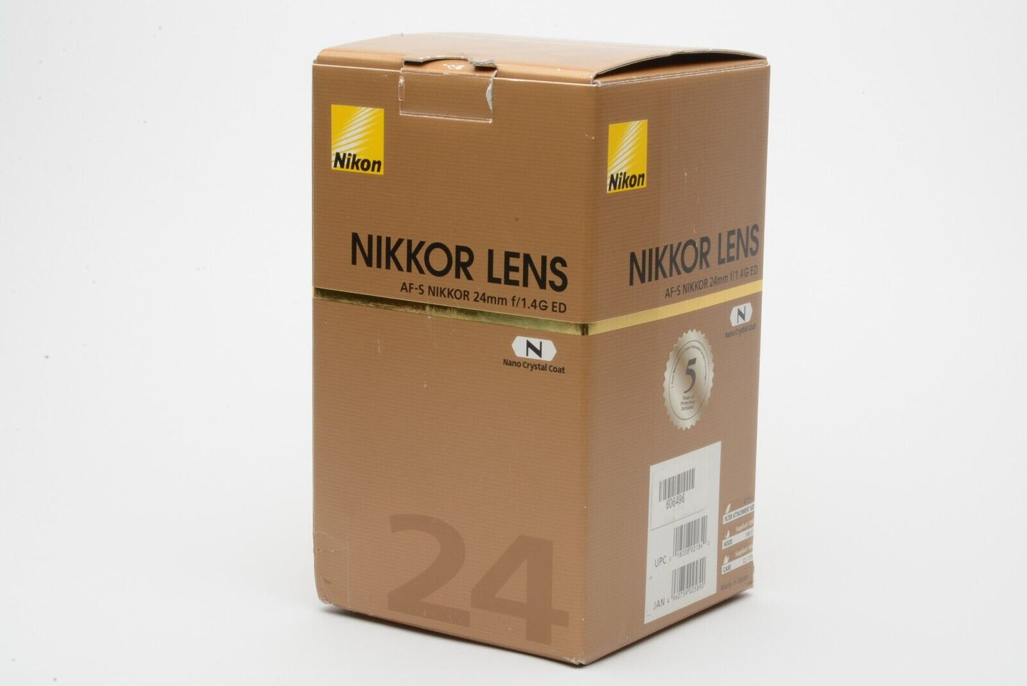 MINT NIKON NIKKOR AF-S 24mm f1.4 G ED N USA VERSION BOXED, BARELY USED #2184