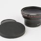 MINT- NEEWER 55mm 0.43x HD DSLR MC AF WIDE ANGLE LENS, CAPS, BARELY USED