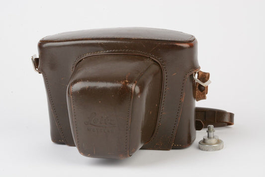 Leica Leitz M4 brown eveready leather case for M4, Nice & Clean, w/strap