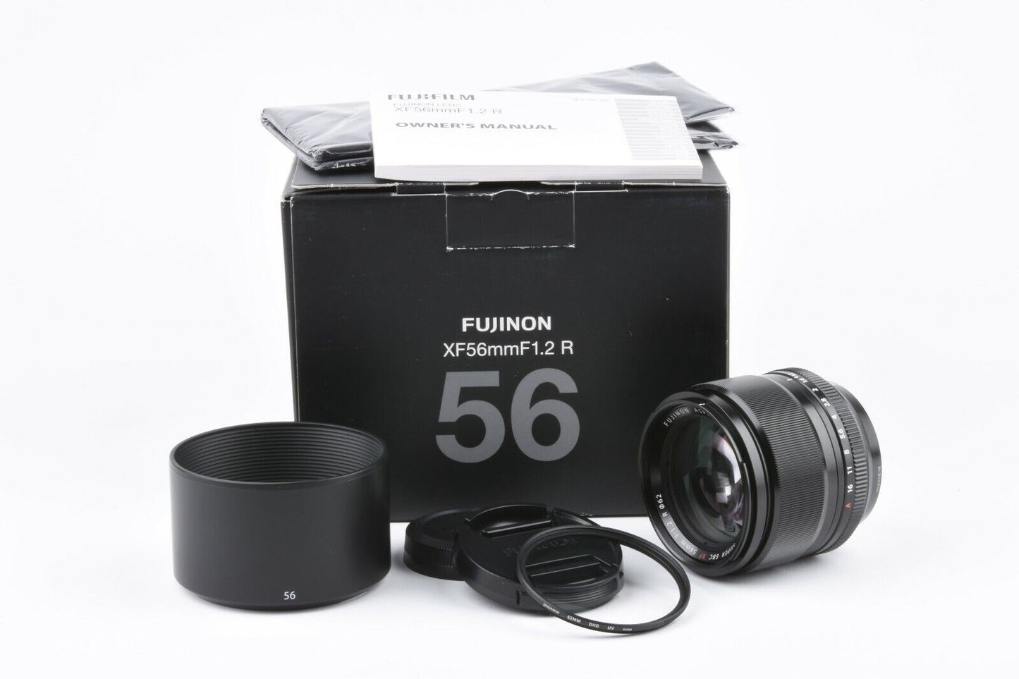 Fujinon XF 56mm F 1.2 R Lens, Hood, Caps, +Bonus UV, Barely Used