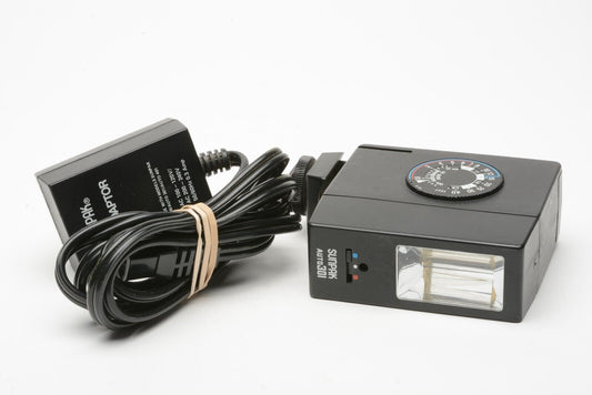Sunpak 301 Flash Attachment w/AC adapter, very clean, fully tested