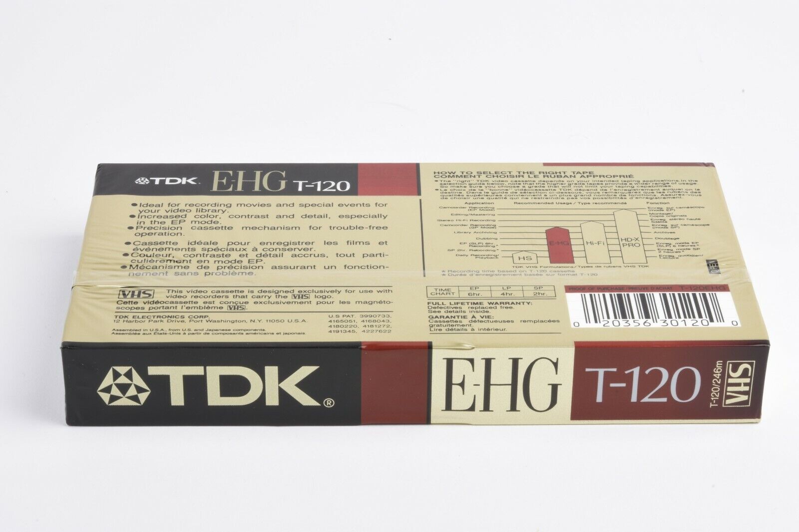 3X TDK T-120 VHS TAPE E-HG, EXTRA HIGH GRADE, SEALED