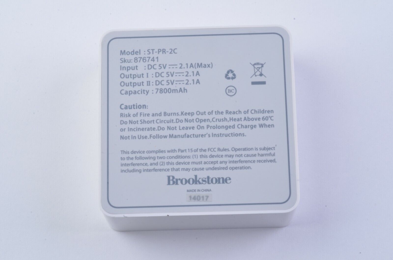 EXC BROOKSTONE ST PR 2C Mobile 7800mAh USB CHARGER POWER BANK w