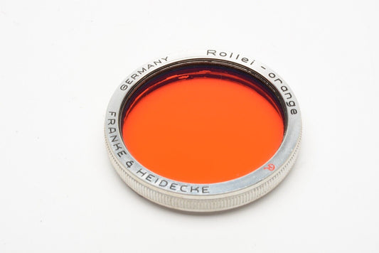 EXC+++ ROLLEI BAY I ORANGE FILTER IN LEATHER CASE, BARELY USED