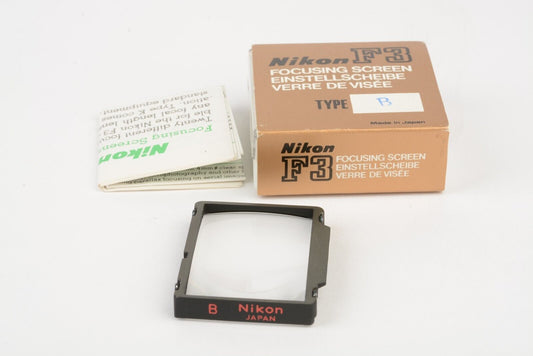 Nikon F3 Type B Focusing Screen in Box, New