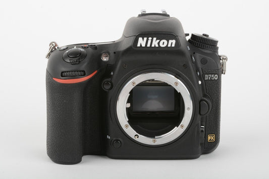 Nikon D750 DSLR Body 24.3MP, 2batts+charger+strap+manual 45,020 Acts.