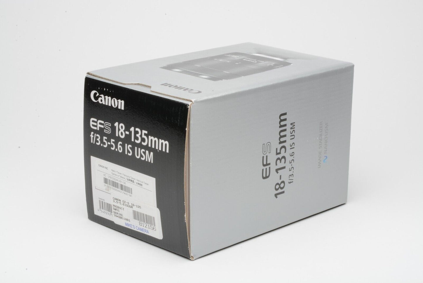 MINT CANON USA EFS 18-135mm f3.5-5.6 IS USM ZOOM LENS, BARELY USED, BOXED +UV