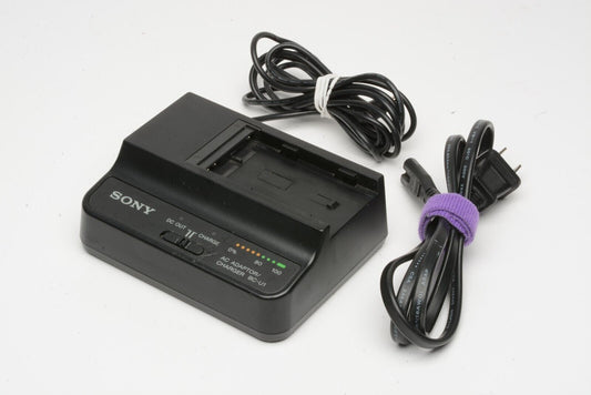 EXC++ SONY BC-U1 BATTERY CHARGER / AC ADAPTER w/POWER CORD, TESTED