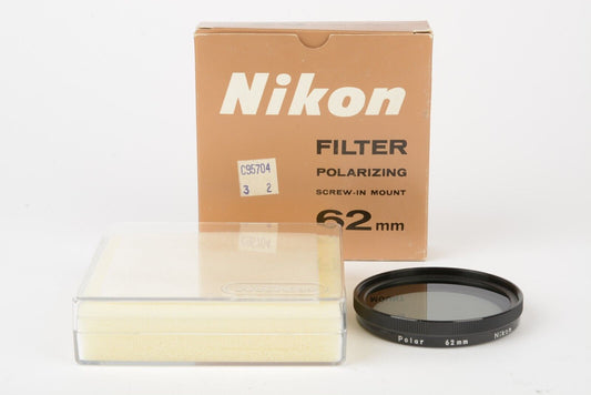 NIB NIKON 62mm POLARIZING FILTER - NEVER USED