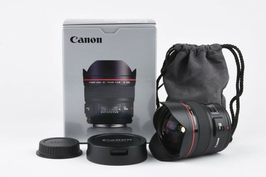 Canon EF 14mm f2.8L II USM Wide Angle Lens, Boxed, Pouch, Caps, USA, Clean