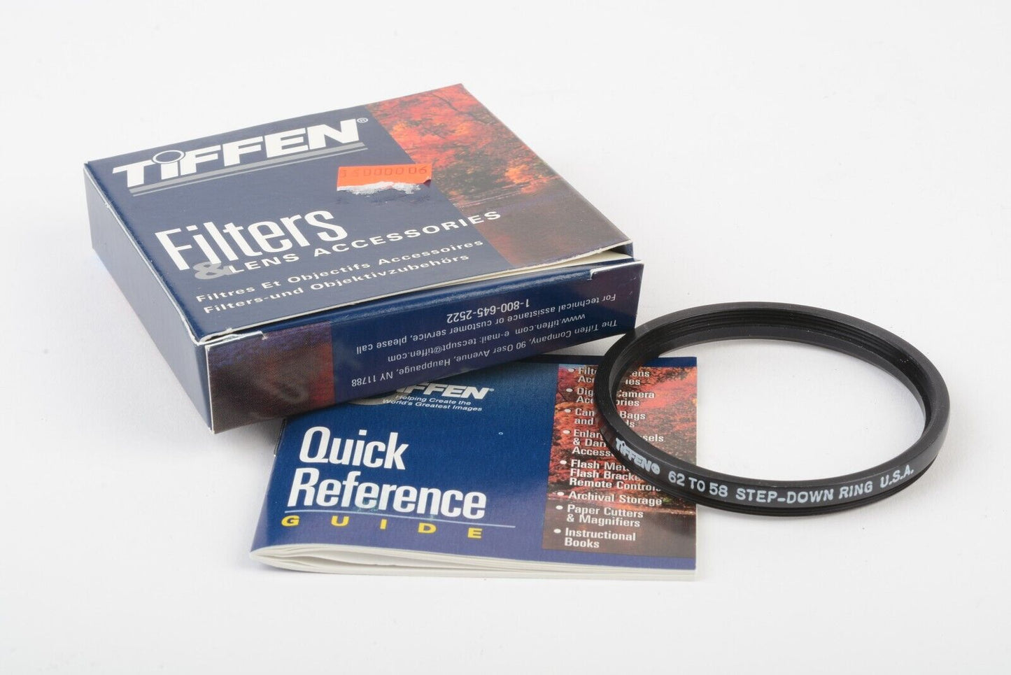 NEW TIFFEN 62-58mm STEP DOWN RING IN BOX