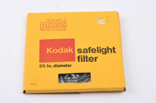 Kodak 5 1/2" Round #0A Wratten Darkroom Safelight Filter in Box w/ Instructions