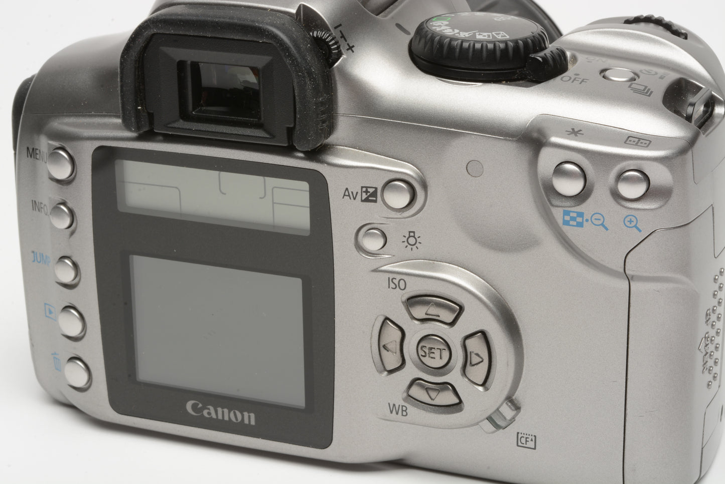 Canon Digital Rebel DSLR w/18-55mm f3.5-5.6, batt+charger+UV+cap tested