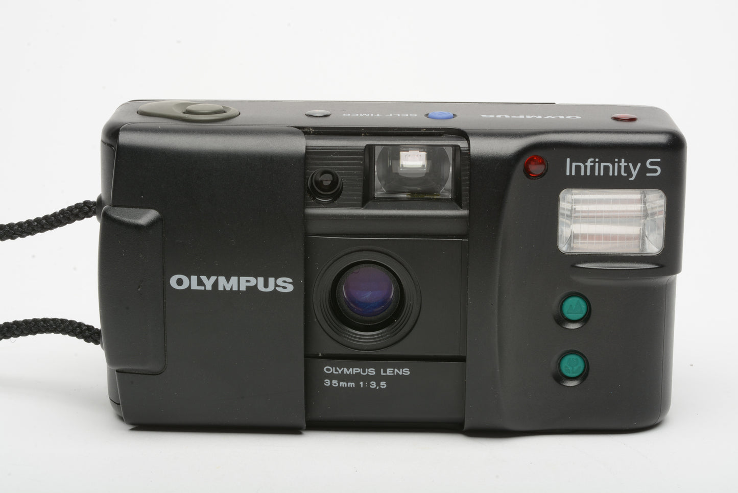 Olympus Infinity S 35mm Point&Shoot camera, strap, tested, Nice!
