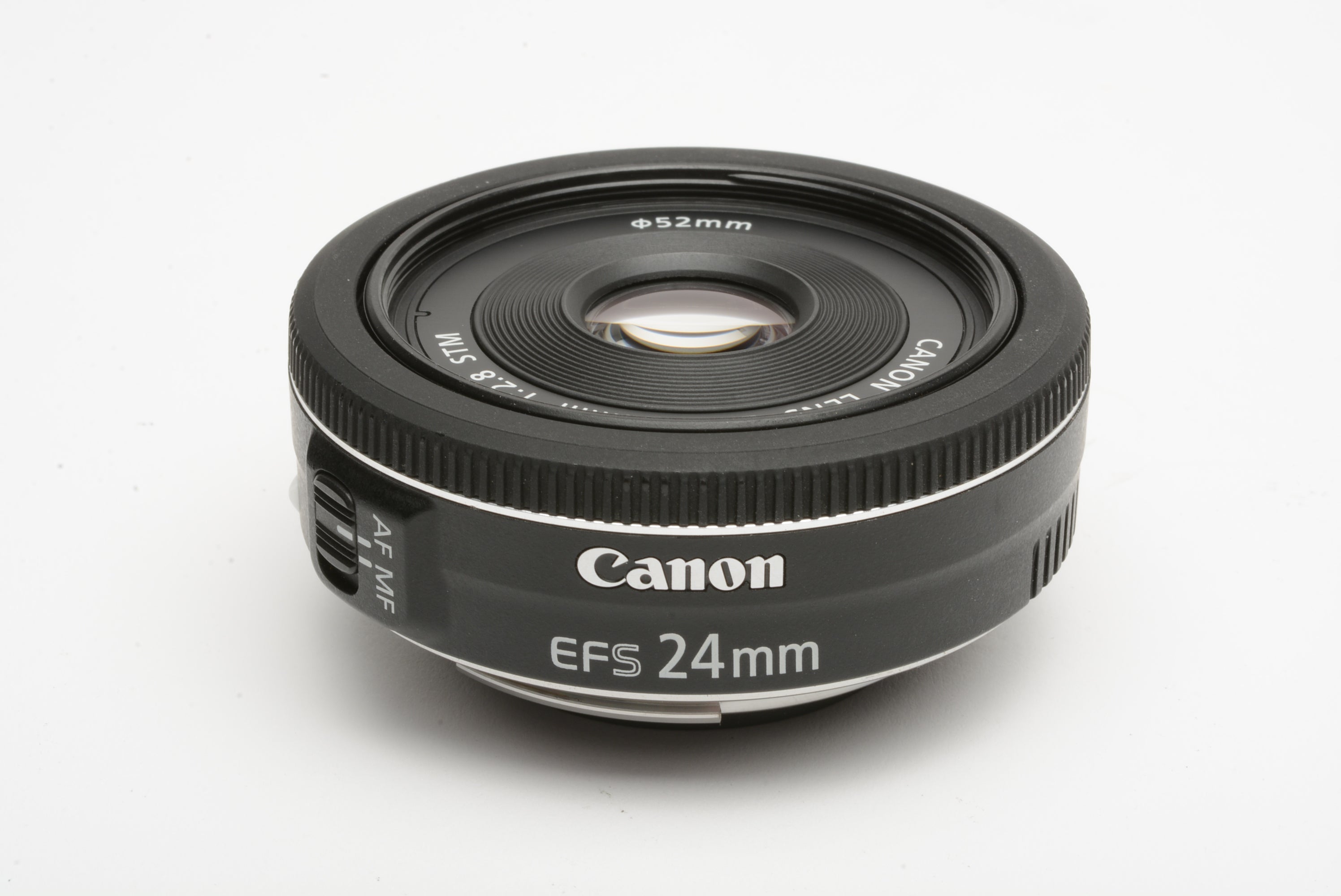 Canon EFS 24mm F2.8 STM Pancake macro lens, w/Caps