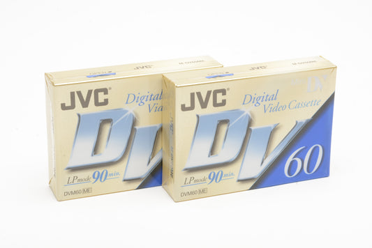 Set of 2 JVC Mini DV 60 minute cassette M-DV60ME