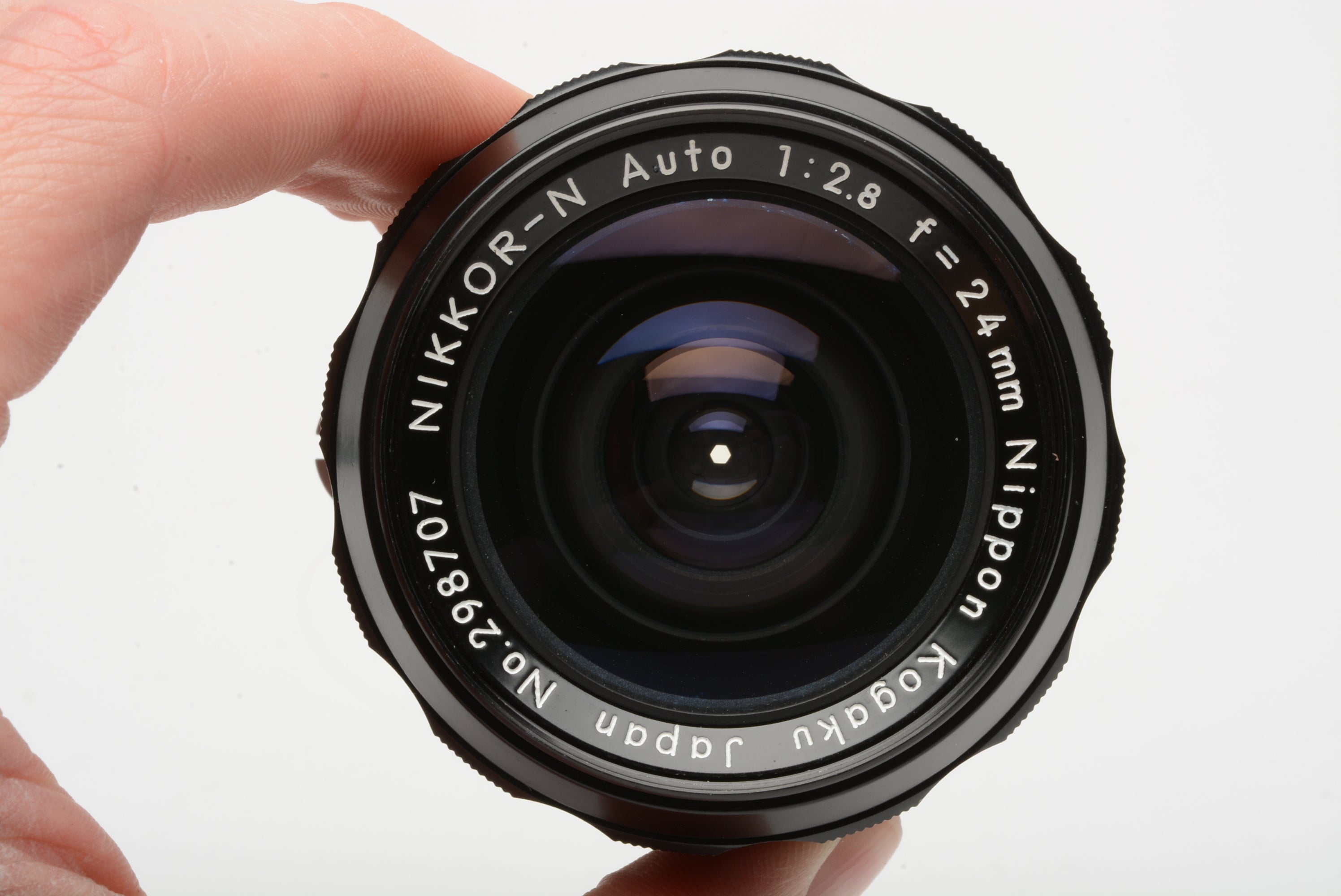 Nikon Nikkor-N 24mm f2.8 Nippon Kogaku prime wide angle lens