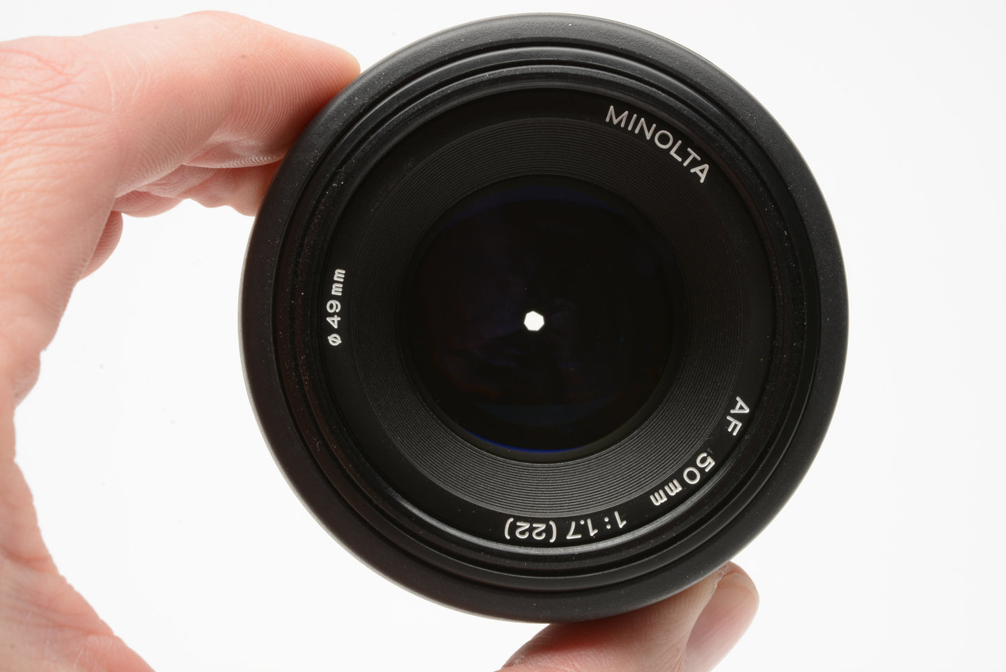 Minolta Maxxum AF 50mm f1.7 prime lens, caps, Sony A-mount
