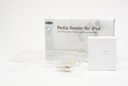 Belkin Media Reader for ipods w/Dock Connector - White (F8E461)