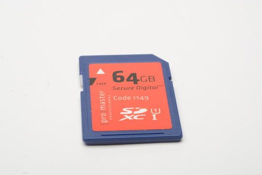 Promaster professional 64GB #1149 SD cards