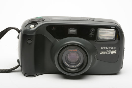 Pentax Zoom 90WR 35mm Point&Shoot camera, case, manual, strap, tested