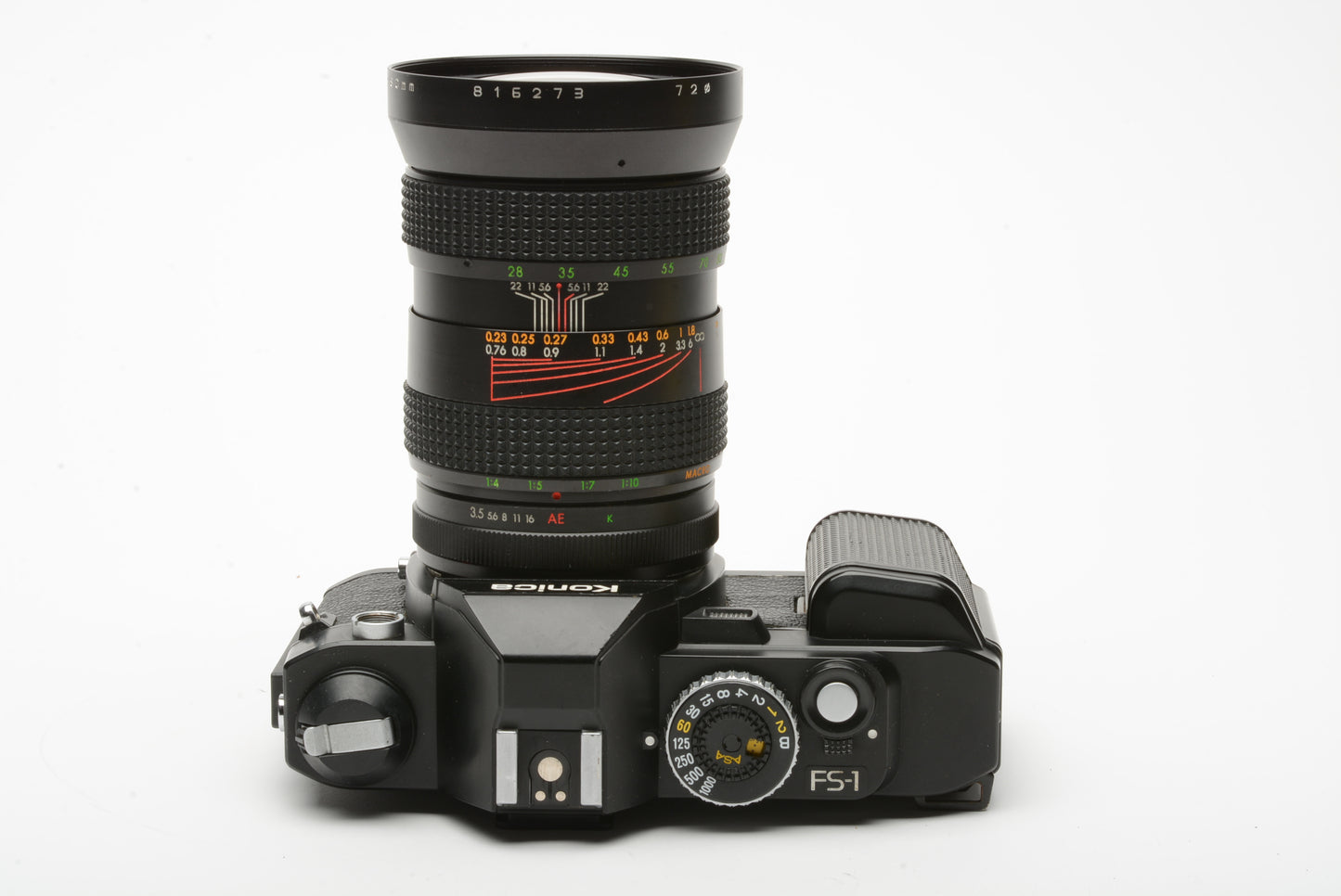 Konica FS-1 35mm SLR w/Toyo Optics 28-80mm f3.5-4.5 zoom lens, tested, great!