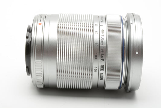 Olympus 40-150mm f4-5.6R ED MSC (silver) w/caps and UV filter