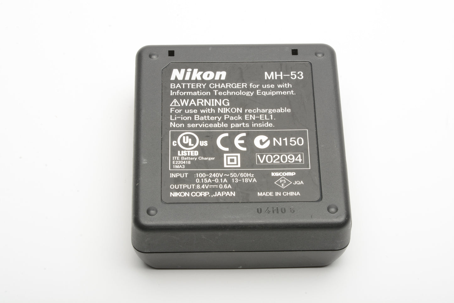 Genuine Nikon MH-53 Battery Charger w/Nikon EN-EL1 battery, Tested