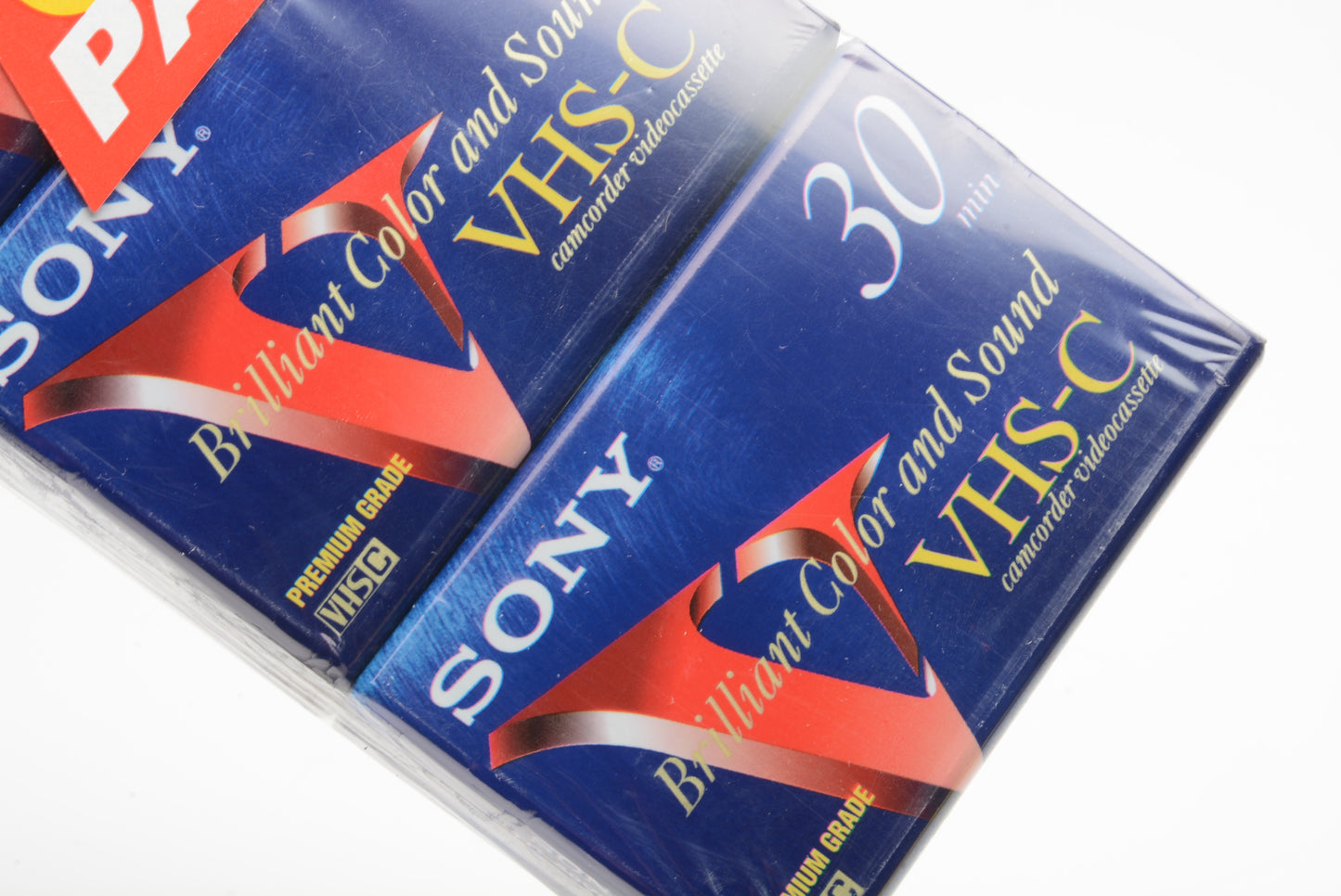 Set of 3 Sony VHS/C 30minutes Premium Grade tapes TC-30VHGF