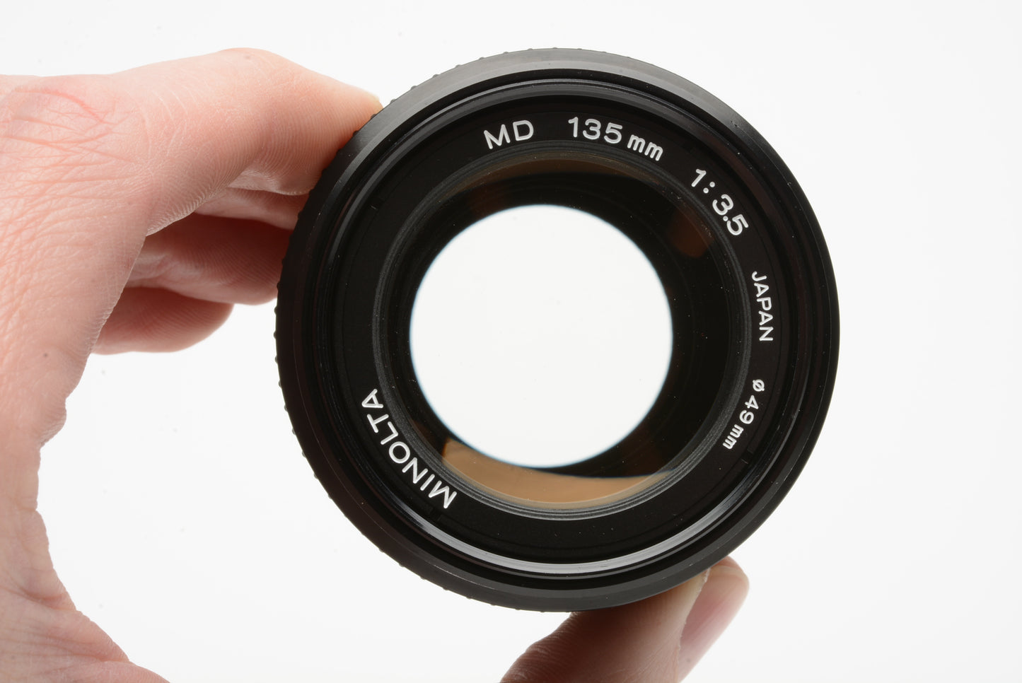 Minolta 135mm f3.5 MD mount prime lens, caps,