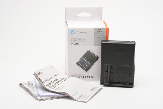 Sony BC-VM10 Battery Charger, boxed, genuine Sony, NEW